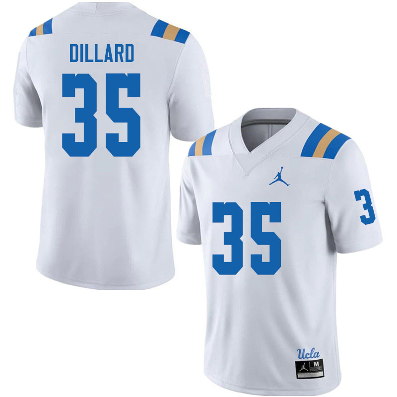 Jordan Brand Men #35 Devanti Dillard UCLA Bruins College Football Jerseys Sale-White - Click Image to Close